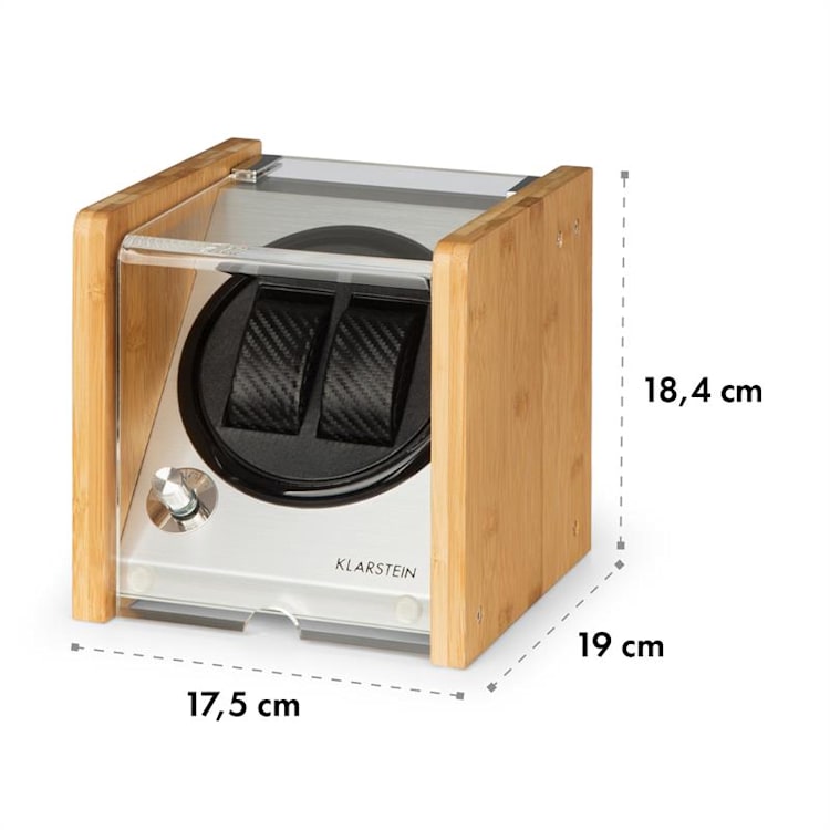 Hanoi 2 horlogeopwinder, twee horloges, 3 snelheden, 4 modi, bamboe 2 horloges