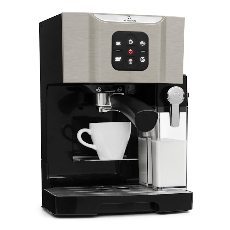 BellaVita Coffee Maker 3-in-1 1450 W 20 Bar Milk Frother Silver Metallic