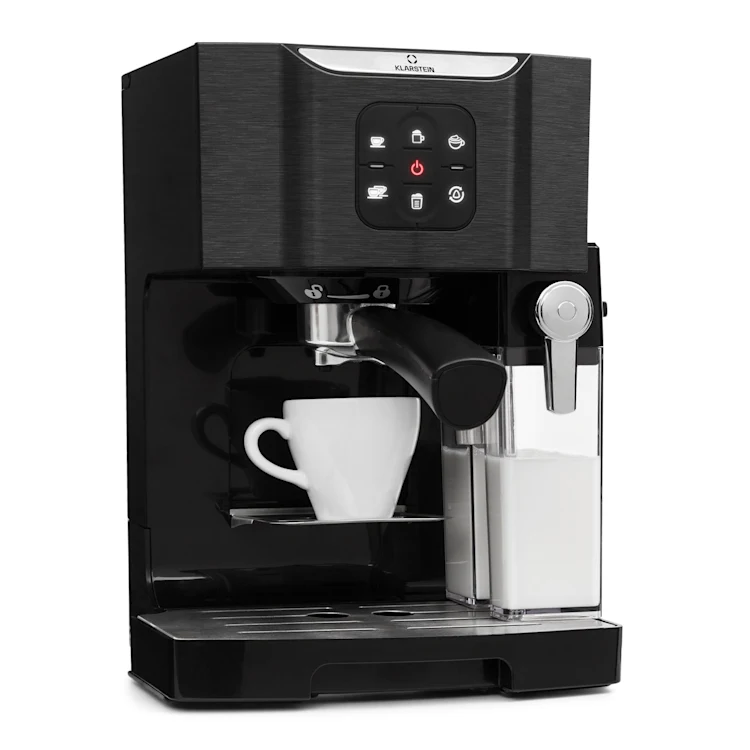 BellaVita Coffee Maker 3-in-1 1450 W 20 Bar Milk Frother Black Metallic