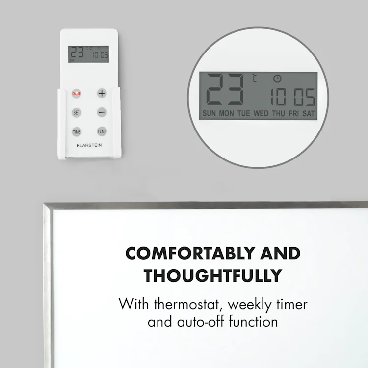 45 Infrared Heater 50x90cm 450W Weekly Timer IP24 50 x 90 cm