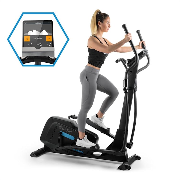 Helix Pro, elliptikus tréner, lendkerék 12 kg, Bluetooth, Kinomap alkalmazás flywheel_20kg