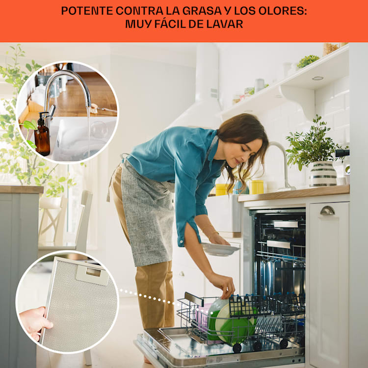 Campana extractora empotrada Paolo 52,5 cm EEK: A 593 m³/h LED Touch 52 cm | Plata