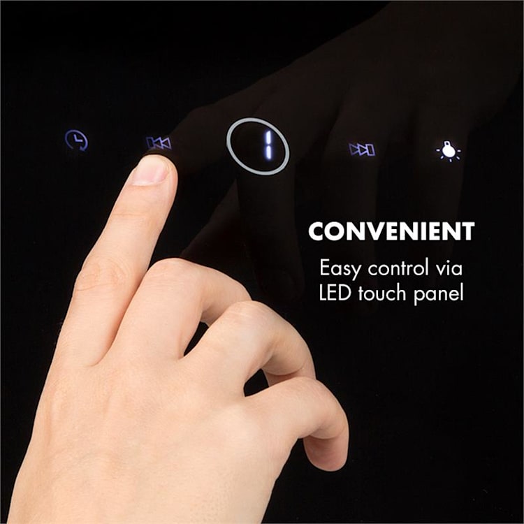Laurel 60 Cooker Extractor Hood 60cm Exhaust Air: 350 m³ / h LED Touch Black 60 cm | Black