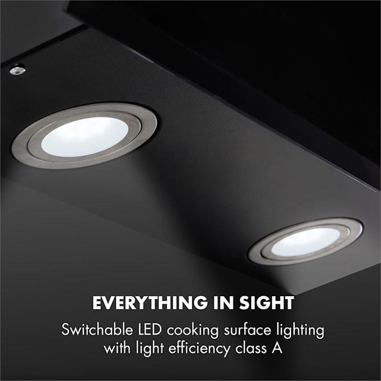 Laurel 60 Cooker Extractor Hood 60cm Exhaust Air: 350 m³ / h LED Touch Black 60 cm | Black