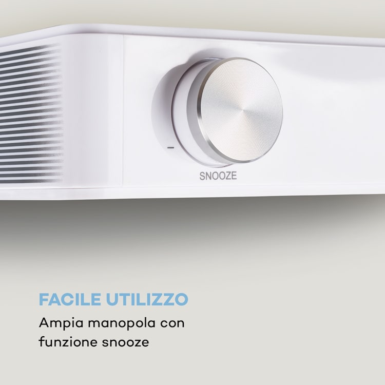 KR-140 Radio da Cucina Bluetooth Vivavoce Illuminazione LED bianco