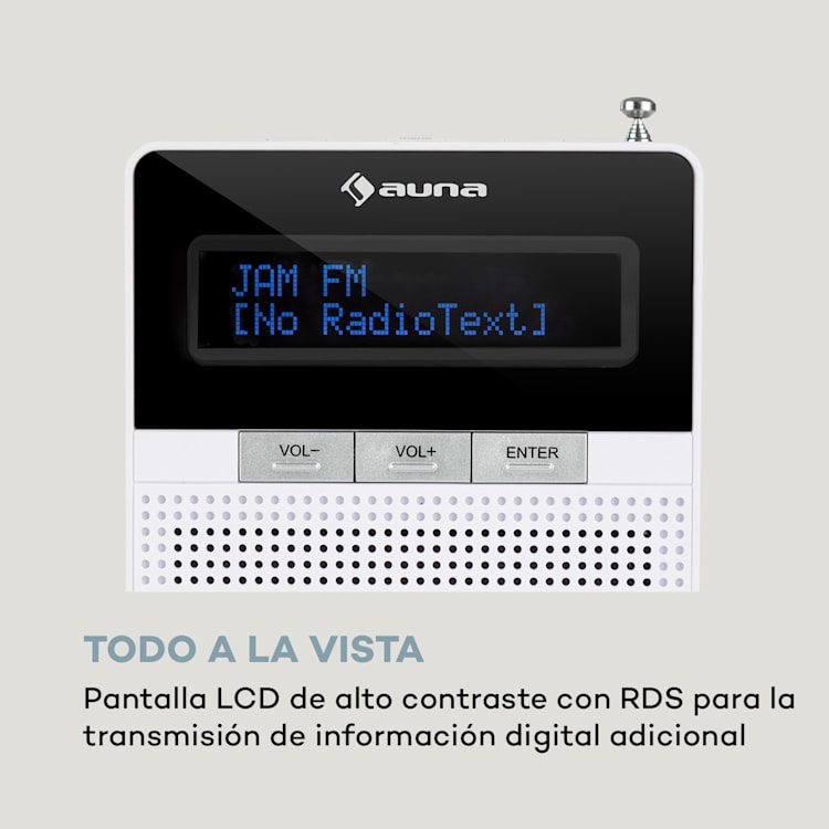 DigiPlug DAB Radio DAB+ FM/AM Bluetooth Display LCD Blanco Blanco