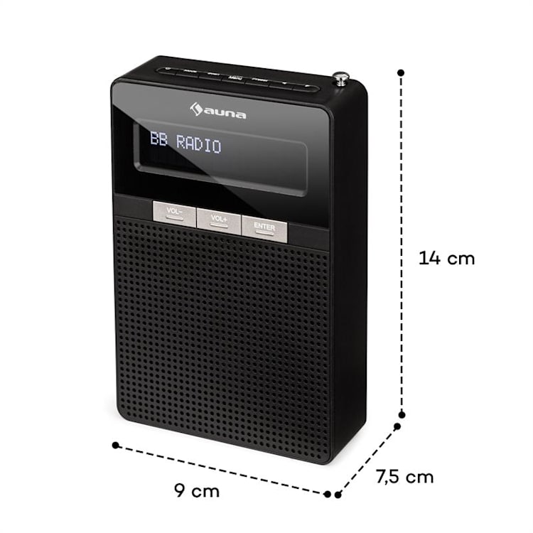 DigiPlug FM stopcontactradio FM/PLL BT LC display zwart