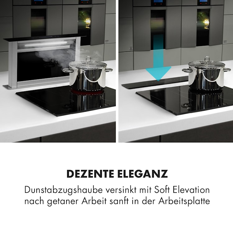 Royal Flush Eco Dunstabzugshaube 60 cm 576 m³/h A+ 60 cm | Schwarz | Edelstahl