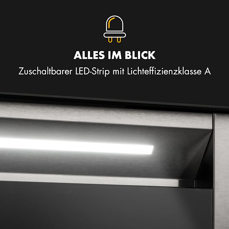Royal Flush Eco Dunstabzugshaube 60 cm 576 m³/h A+ 60 cm | Schwarz | Edelstahl