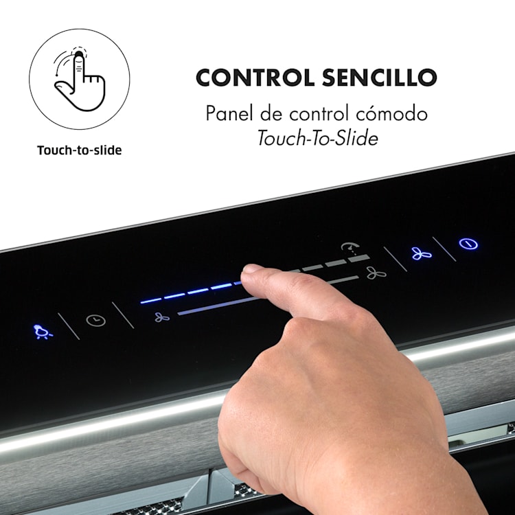 Royal Flush Eco Downdraft campana de extracción 60 cm 576 m³/h A+ 60 cm | Negro