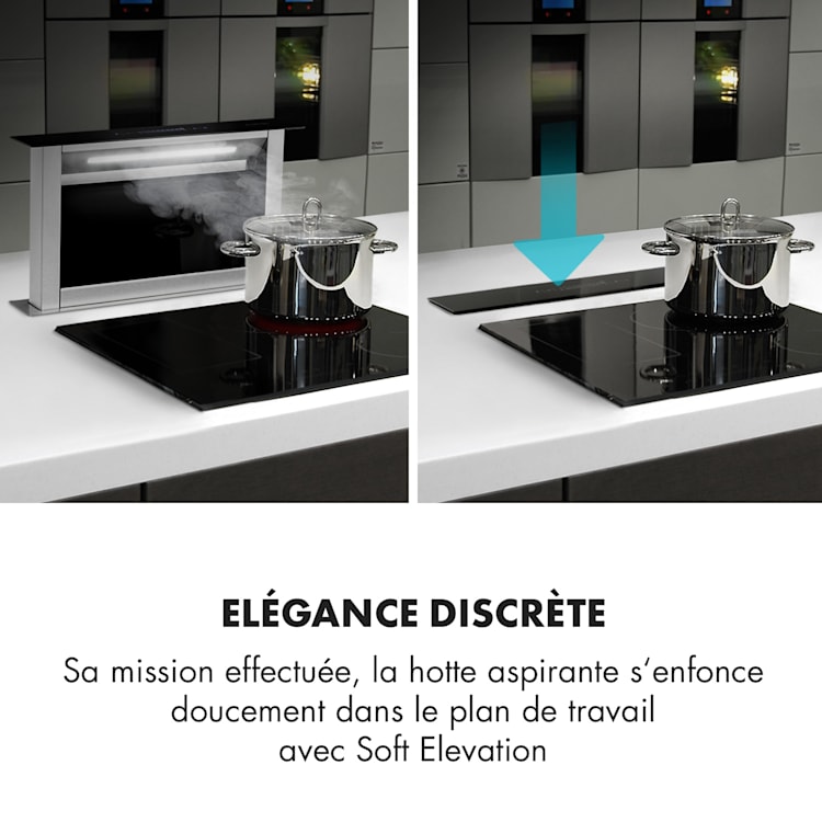 Hotte aspirante Royal Flush Eco 60 cm 576 m³/h A+ 60 cm | Noir | Acier Inoxydable