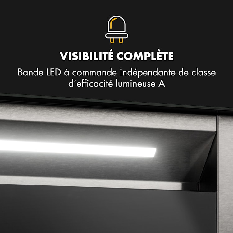 Hotte aspirante Royal Flush Eco 60 cm 576 m³/h A+ 60 cm | Noir | Acier Inoxydable