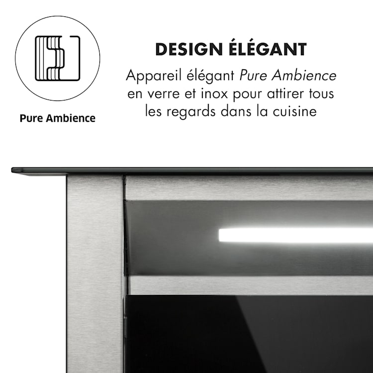 Hotte aspirante Royal Flush Eco 60 cm 576 m³/h A+ 60 cm | Noir | Acier Inoxydable