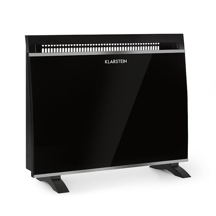 Gotland, steklen konvektorski grelnik, 600/900/1500 W, samostoječ, črna