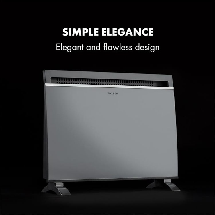 Gotland Radiateur convecteur sur pied 600W 900w 1500 W panneau verre -