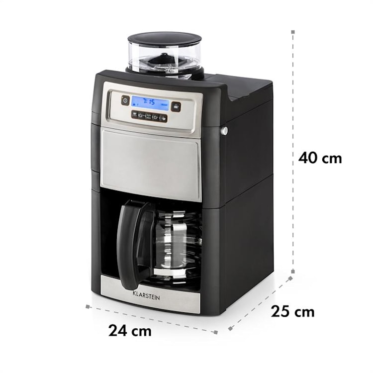 Aromatica II Kaffeemaschine, Mahlwerk, 1,25 l, silber Glaskanne | Silber