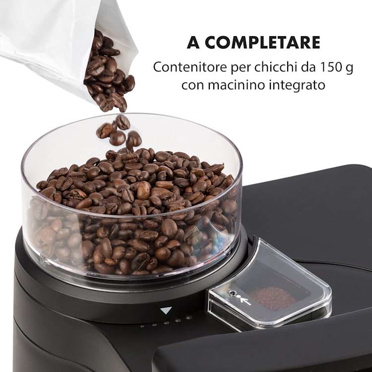 Aromatica II Set Macchina Del Caffè, Macinino, 1,25 l, nero Caraffa in vetro & termica | Nero