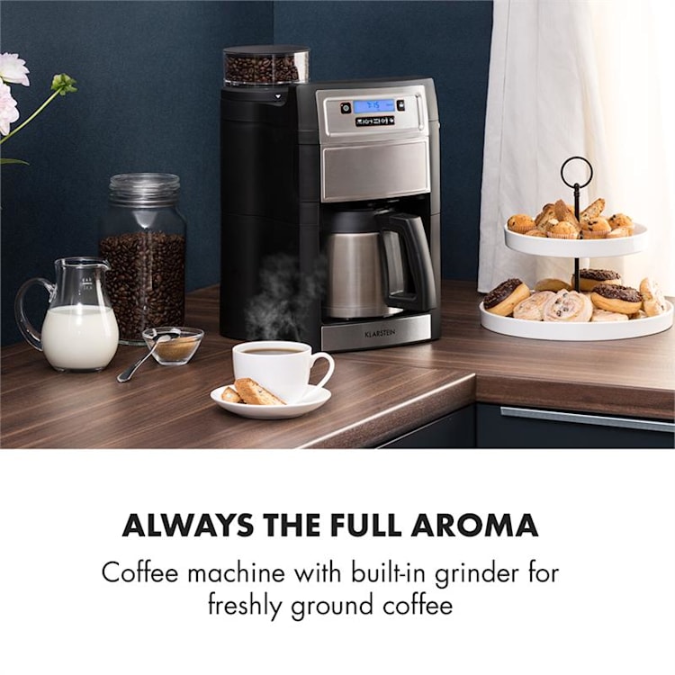 Aromatica II Thermo, kávéfőző, beépített daráló, 1.25 l, ezüst Thermo kancsó | Ezüst