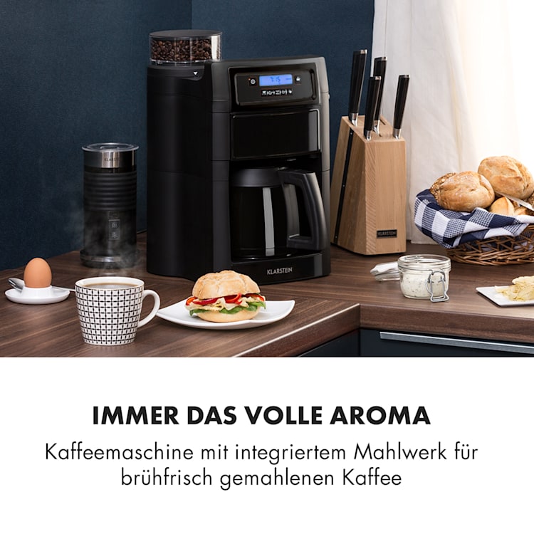 Aromatica II Thermo Kaffeemaschine, Mahlwerk, 1,25 l, schwarz Thermoskanne | Schwarz