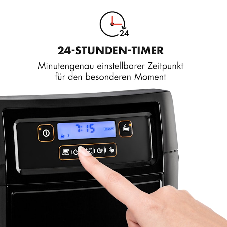 Aromatica II Thermo Kaffeemaschine, Mahlwerk, 1,25 l, schwarz Thermoskanne | Schwarz