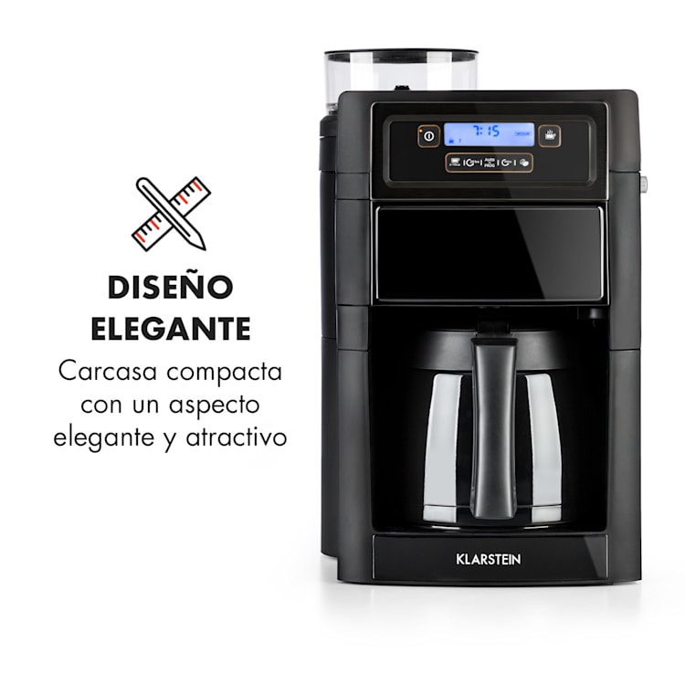 Aromatica II Thermo Cafetera Molinillo de café integrado 1,25 L Negro Jarra térmica | Negro
