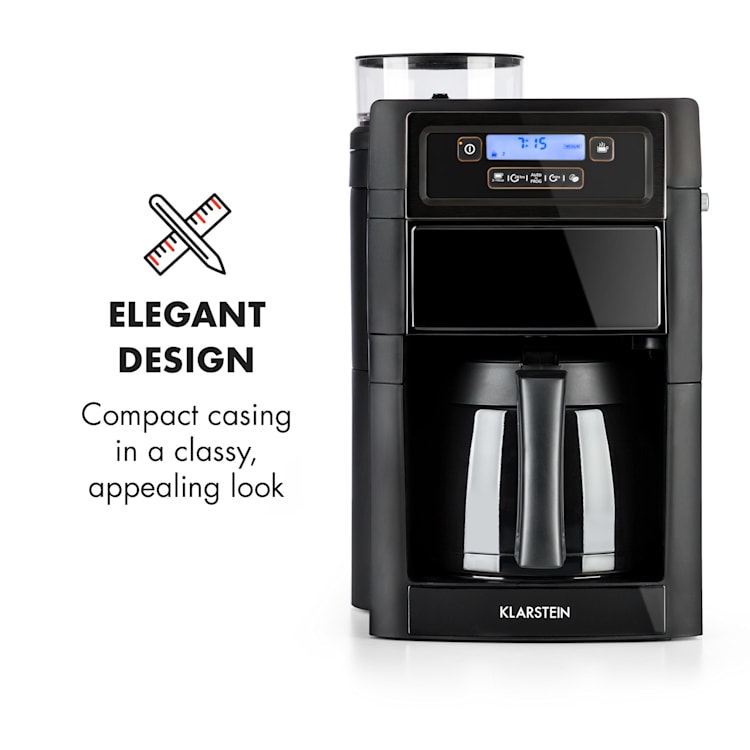 Aromatica II Thermo Kaffeemaschine, Mahlwerk, 1,25 l, schwarz Thermoskanne | Schwarz