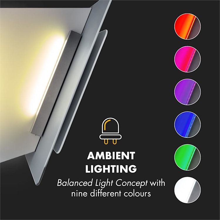Aurora Eco 90, kuhinjska napa, 550 m³/h, LED zaslon, bijela 90 cm | Bijela