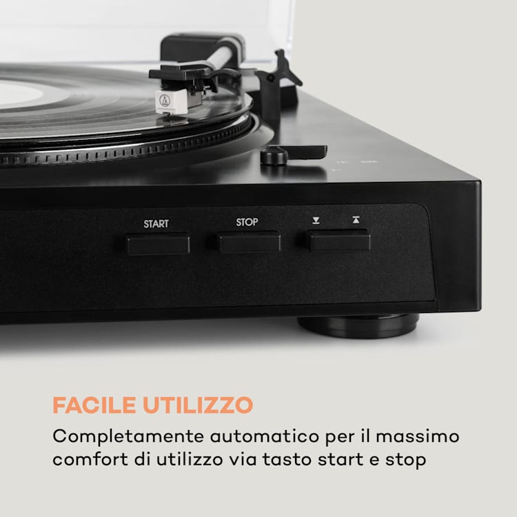 Fullmatic completamente automatico giradischi USB preamplificatore USB nero Nero