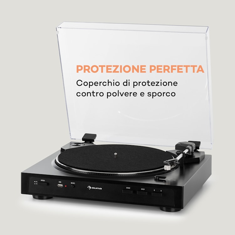 Fullmatic completamente automatico giradischi USB preamplificatore USB nero Nero