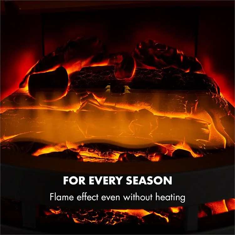 Brixen Electric Fireplace 900 / 1800W InstaFire Thermostat Black