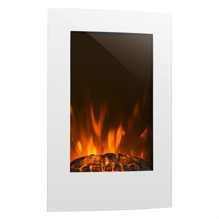 Lausanne Vertical, električni kamin, 2000 W, tedenski časovnik, bela