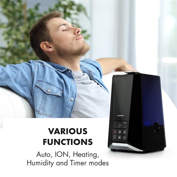 VapoAir Onyx Luftbefeuchter LED Screen Touch Fernbedienung schwarz