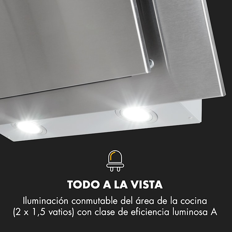 Athena Campana extractora 60cm Potencia de extracción de aire: 350 m³/h Led Acero inoxidable