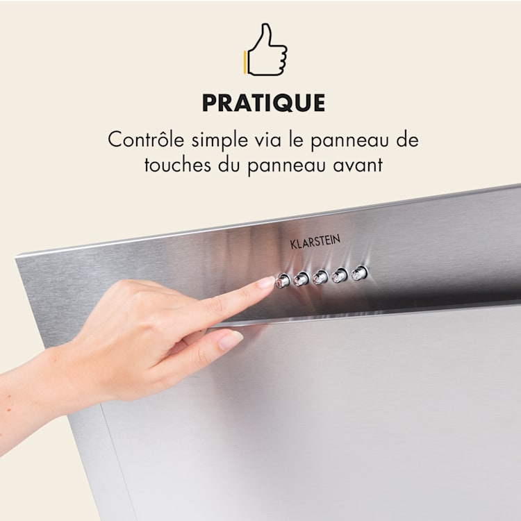 Athena afzuigkap 60 cm afvoer: 350 m³/h led rvs