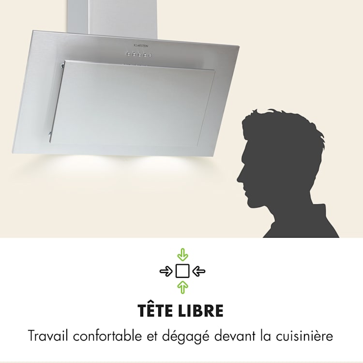 Athena afzuigkap 60 cm afvoer: 350 m³/h led rvs
