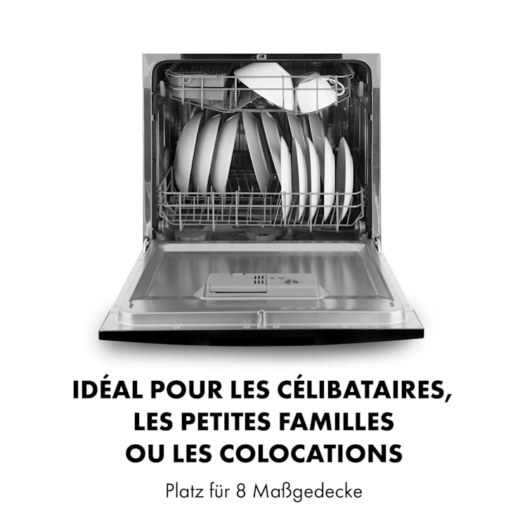 Amazonia 8 Neo lave-vaisselle de table, 8 programmmes, écran LED Noir