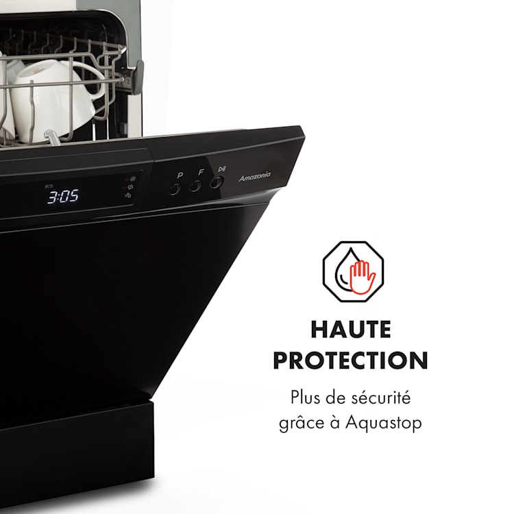 Amazonia 8 Neo lave-vaisselle de table, 8 programmmes, écran LED Noir