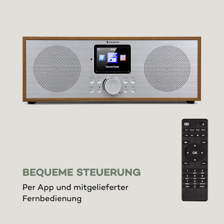 Silver Star Stereo Internet DAB+/UKW Radio, WiFi, BT, DAB+/UKW, Eiche Eiche