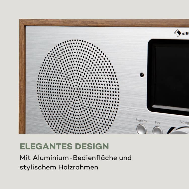 Silver Star Stereo Internet DAB+/UKW Radio, WiFi, BT, DAB+/UKW, Eiche Eiche