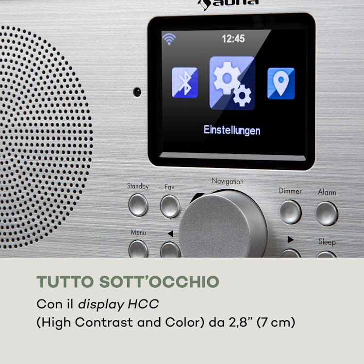 Silver Star Stereo Radio Web,DAB+/FM, WiFi, BT, DAB+/FM, quercia Quercia
