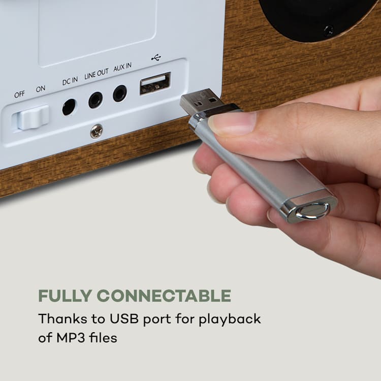 Silver Star Stereo Rádio Internet DAB+/UKW, WiFi, BT, DAB+/UKW, carvalho Carvalho