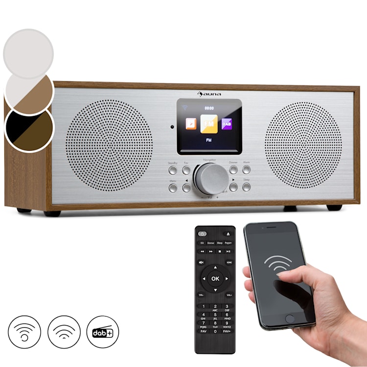 Silver Star Stereo Internet DAB+/UKW Radio, WiFi, BT, DAB+/UKW, Eiche Eiche