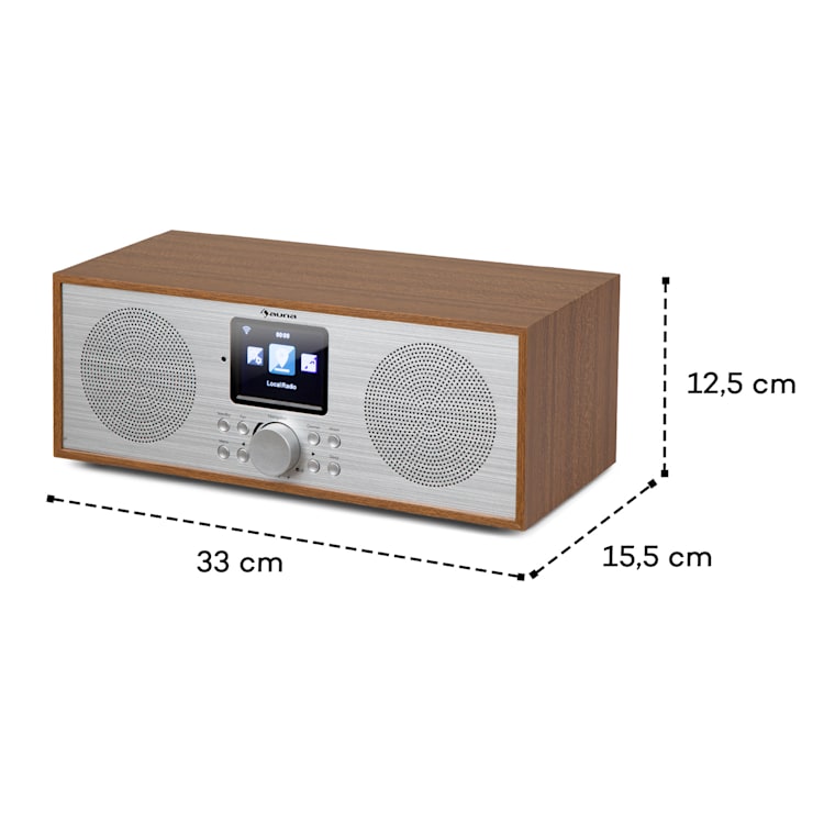 Silver Star radio Internet stéréo DAB+/FM, WiFi, BT, DAB+/FM, chêne Chêne