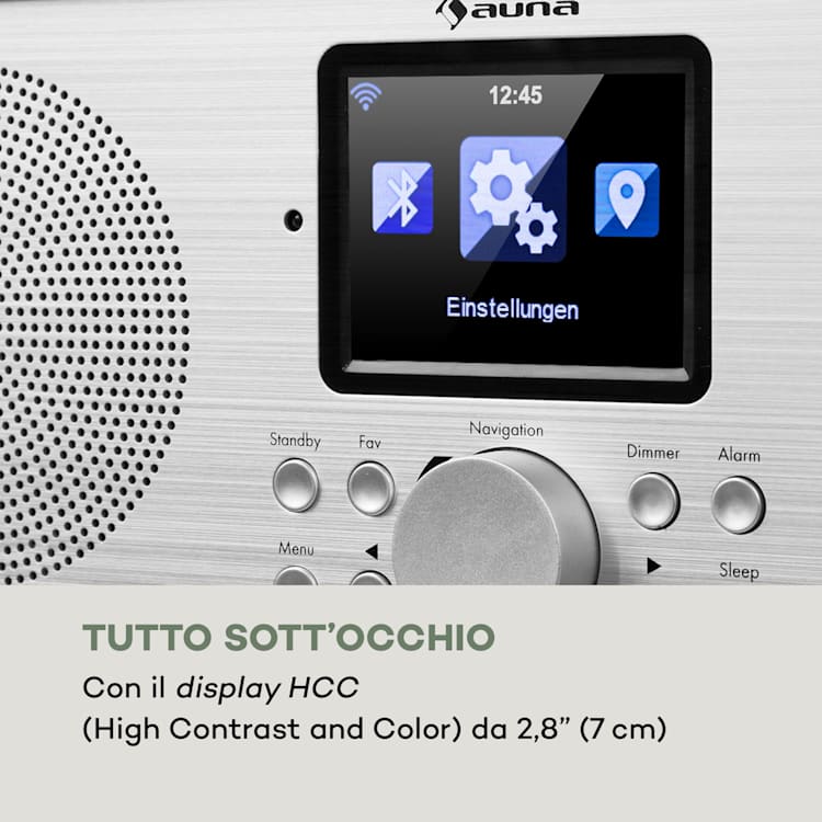 Silver Star Stereo Radio Web,DAB+/FM, WiFi, BT, DAB+/FM, bianco Bianco
