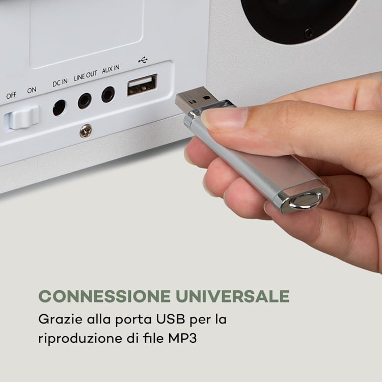Silver Star Stereo Radio Web,DAB+/FM, WiFi, BT, DAB+/FM, bianco Bianco