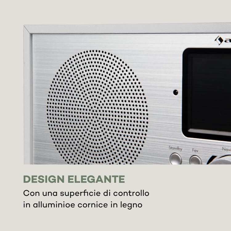 Silver Star Stereo Radio Web,DAB+/FM, WiFi, BT, DAB+/FM, bianco Bianco