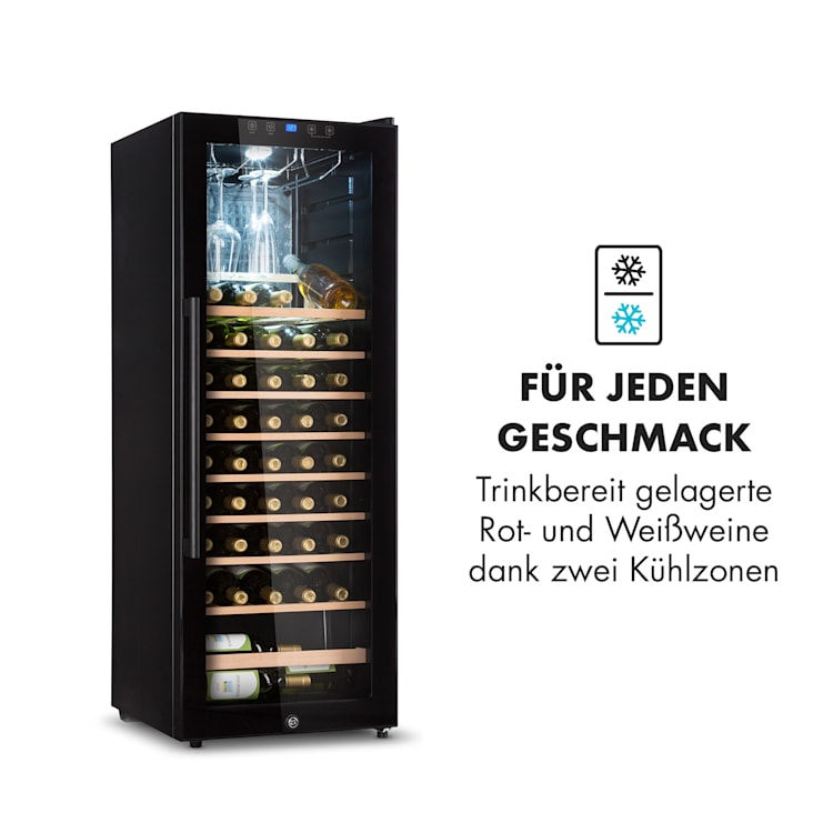 Barossa 54 Uno Weinkühlschrank 155 L 54 Flaschen Glastür Touch LED 155 liter