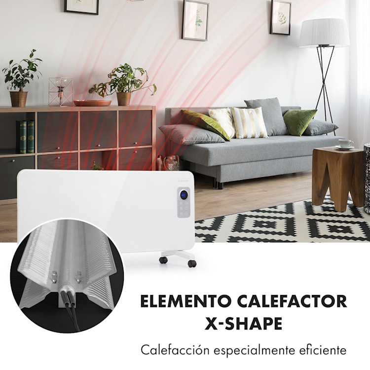 Hot Spot CV20 Calefactor por convección 2000 W IP24 Mando a distancia Blanco Blanco