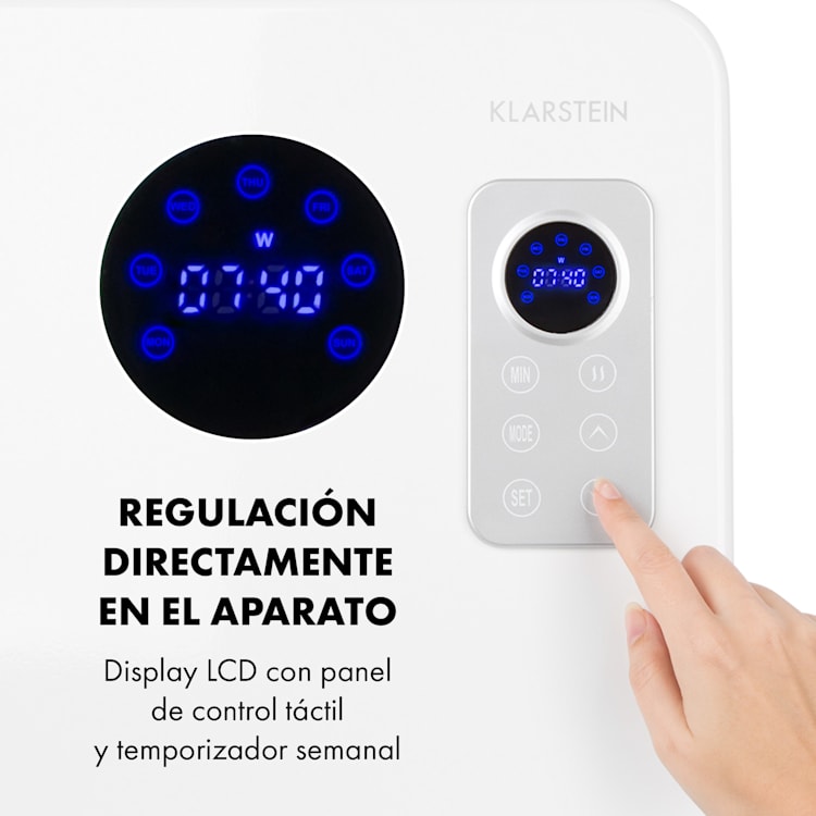 Hot Spot CV20 Calefactor por convección 2000 W IP24 Mando a distancia Blanco Blanco