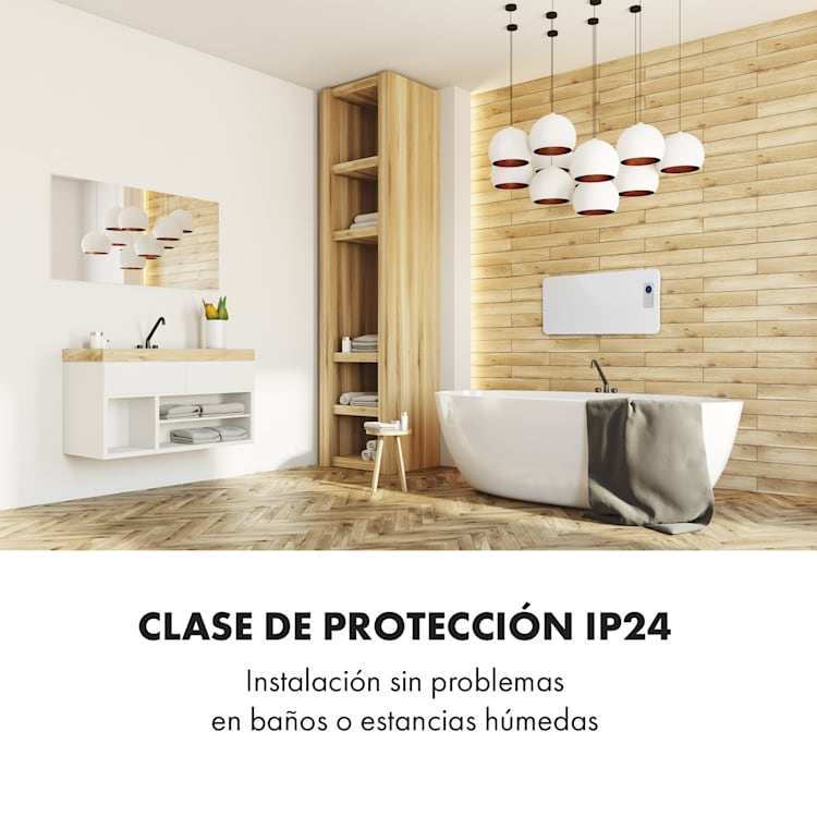 Hot Spot CV20 Calefactor por convección 2000 W IP24 Mando a distancia Blanco Blanco